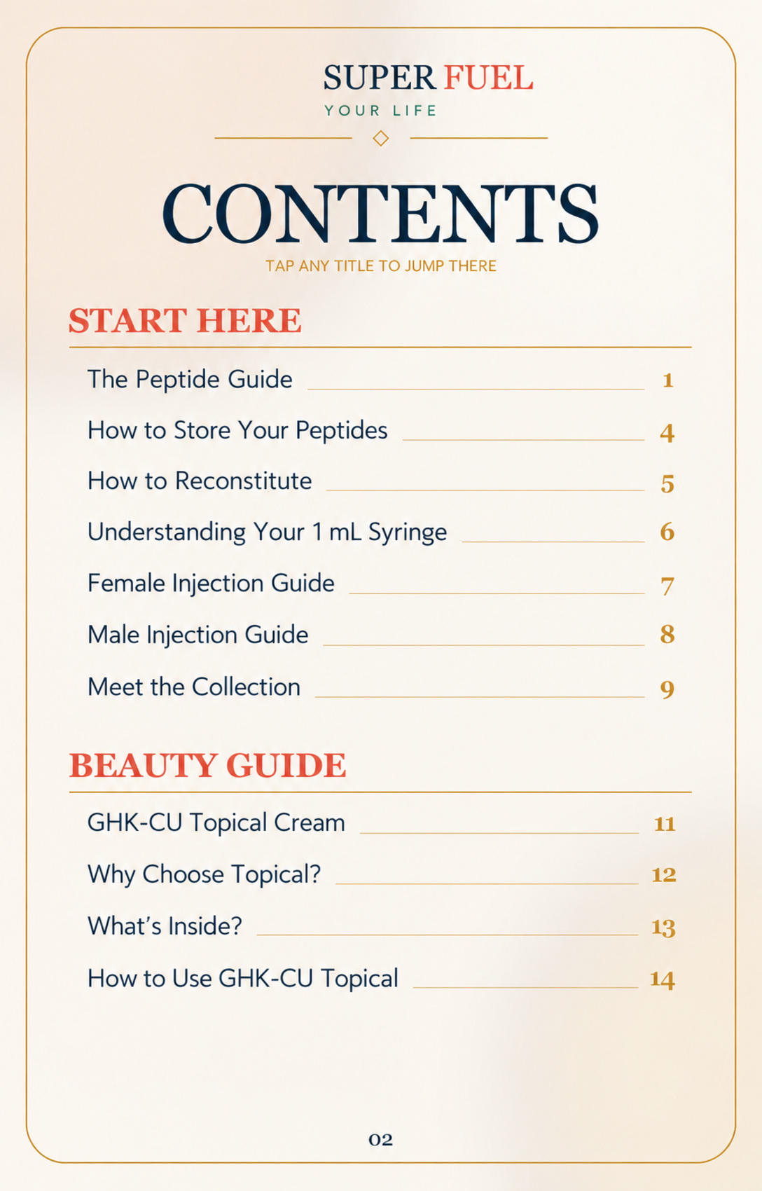 Super Fuel Your Life guide page 2