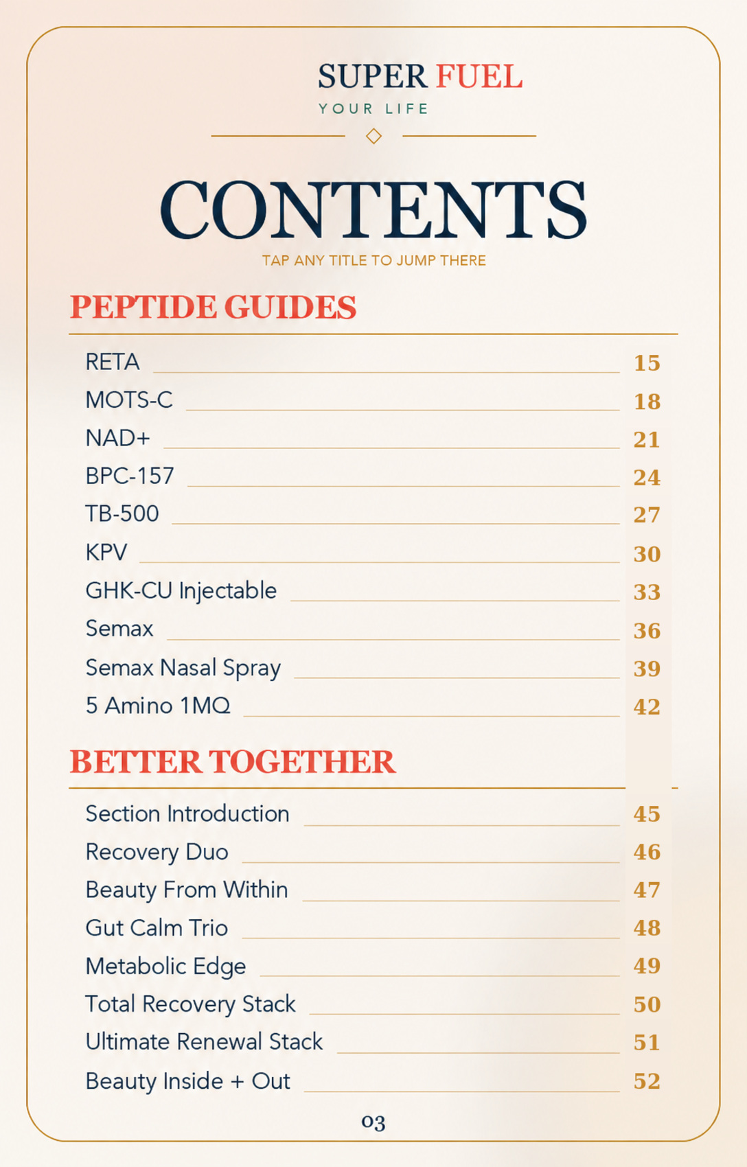 Super Fuel Your Life guide page 3